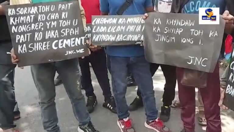 JNC, JSU stage protest at JHADC over Elaka Nongkhlieh land and governance issues