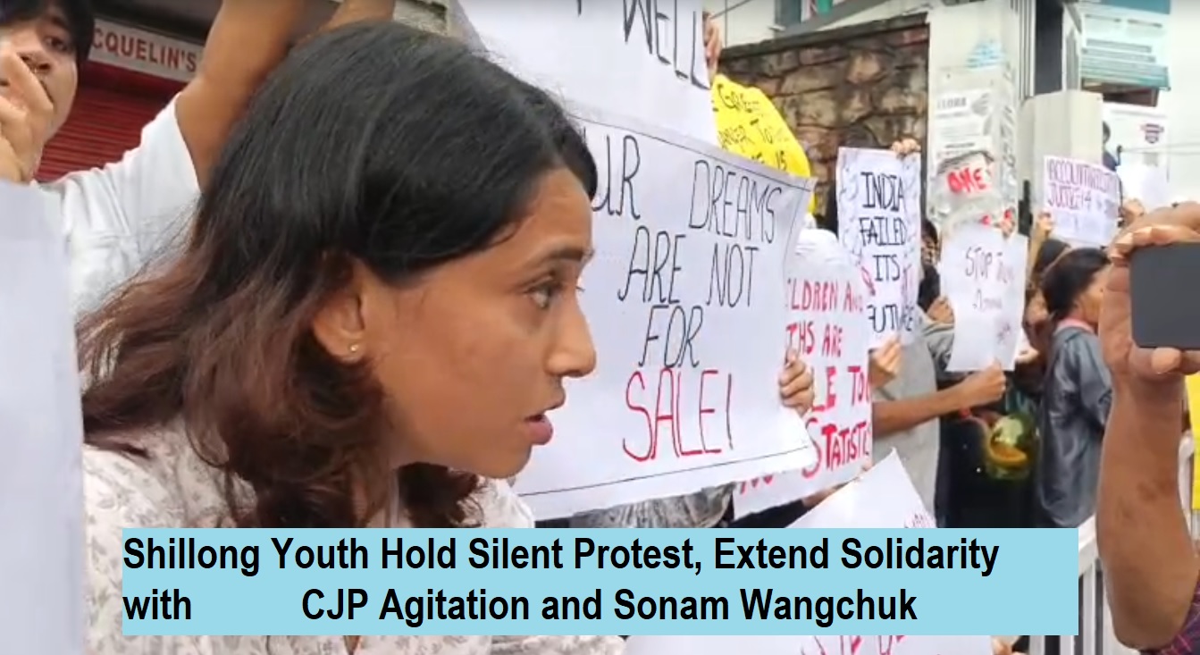 Shillong Youth Hold Silent Protest, Extend Solidarity with CJP Agitation and Sonam Wangchuk