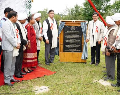 Meghalaya CM lays foundation stone for boundary wall of SNN at Baniun