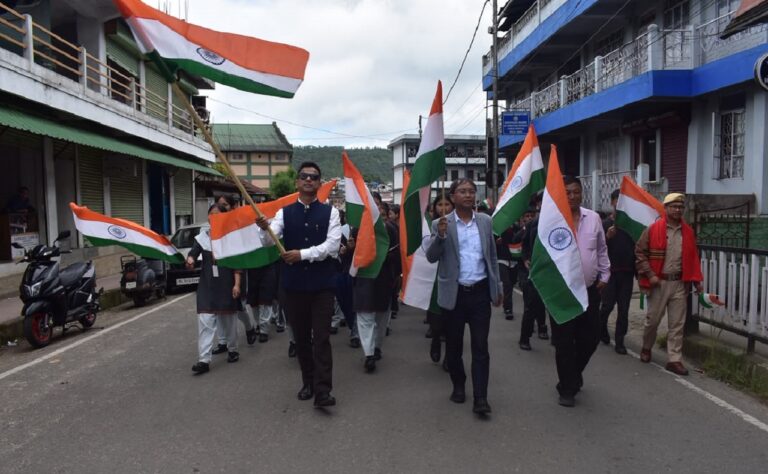 Tiranga Rally Held in Mairang to Promote Patriotism and Nasha Mukt Bharat