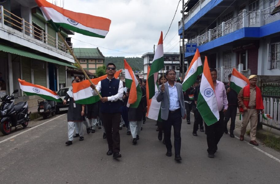 Tiranga Rally Held in Mairang to Promote Patriotism and Nasha Mukt Bharat