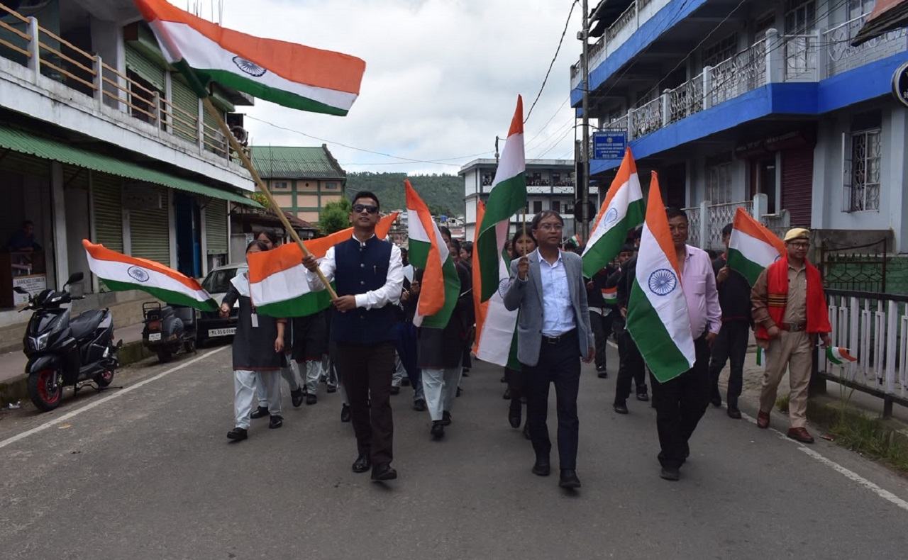 Tiranga Rally Held in Mairang to Promote Patriotism and Nasha Mukt Bharat