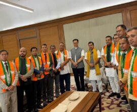 8 UDP MLAs merge with BJP in New Delhi