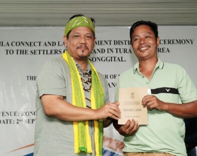 Meghalaya CM distributes 17 land pattas in Ronggi Songgital, calls it “great and satisfying moment”