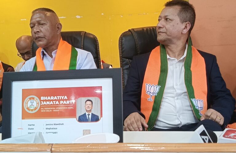 BJP Must Champion Meghalaya’s Genuine Concerns, Press Government for Action: Jemino Mawthoh