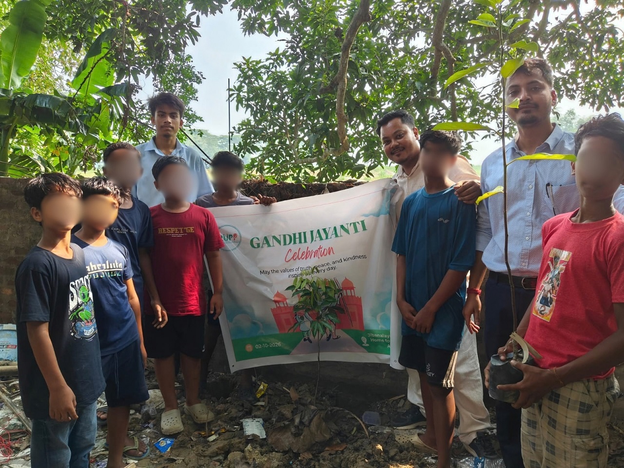 Gandhi Jayanti Marked with Art, Values and Plantation Drive at Jibonalay Azara Boys Home